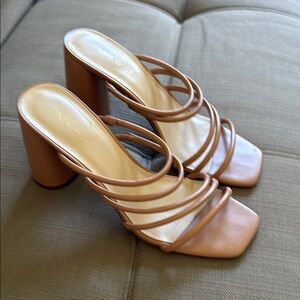 Nine West Brown Sandals Heels